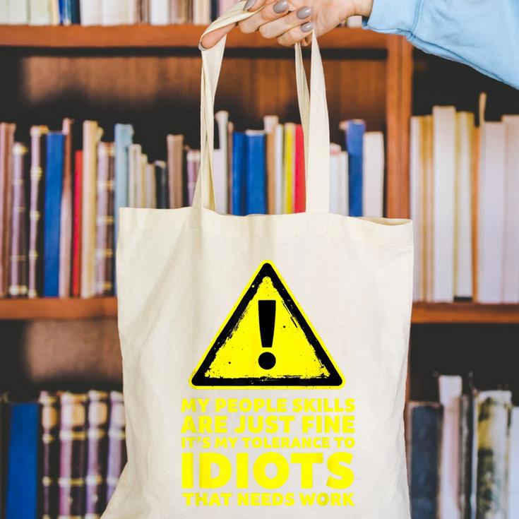 My People Skills Are Just Fine Sarcastic Introvert Canvas Tote Bag My People Skills Are Just Fine Sarcastic Introvert Canvas Tote Bag
