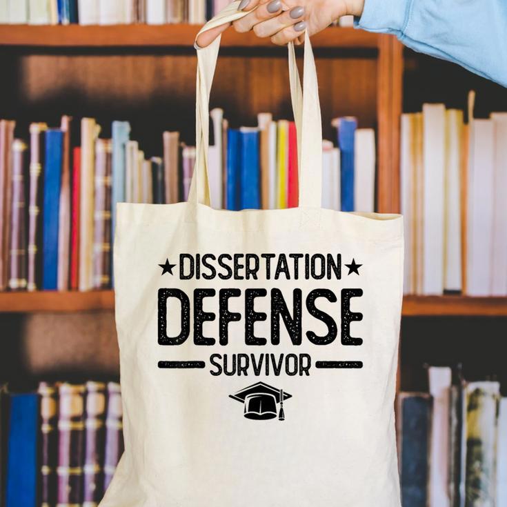 PhD Graduation Dissertation Defense Survivor PhD Canvas Tote Bag