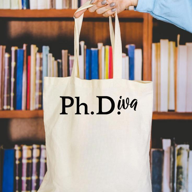 PhD Graduation Women Doctorate Degree PhDiva Canvas Tote Bag