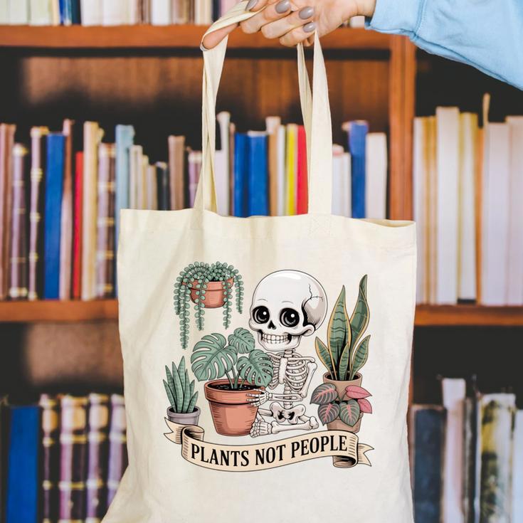 Plant Introvert Gardener Houseplant Botanical Women Men Kids Canvas Tote Bag