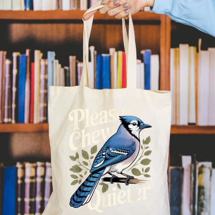 Please Chew Quieter Introvert Christmas Bird Watcher Canvas Tote Bag Please Chew Quieter Introvert Christmas Bird Watcher Canvas Tote Bag