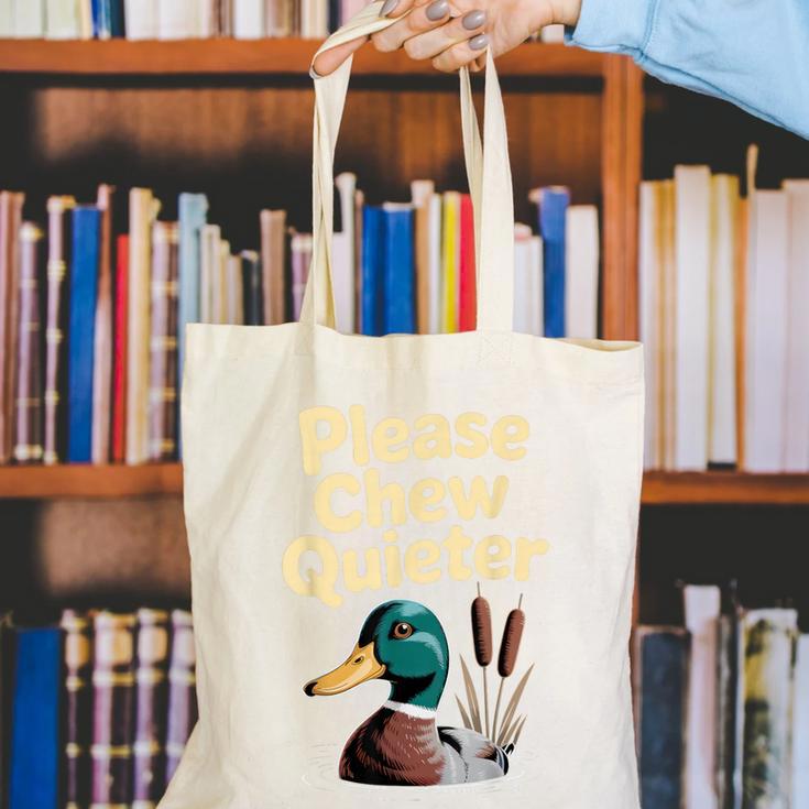 Please Chew Quieter Introvert Duck Lover Canvas Tote Bag Please Chew Quieter Introvert Duck Lover Canvas Tote Bag