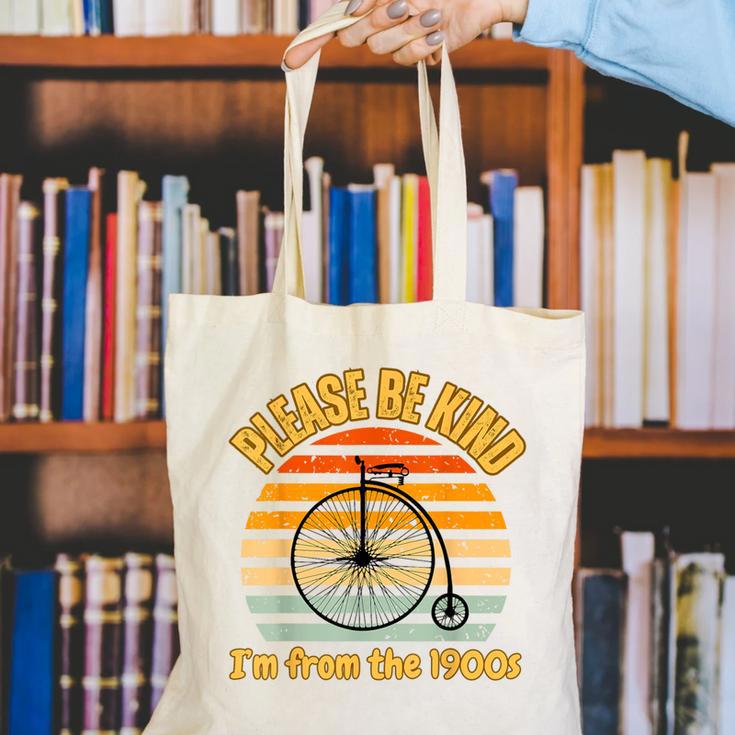 Please Be Kind I'm From The 1900s Penny Farthing Canvas Tote Bag