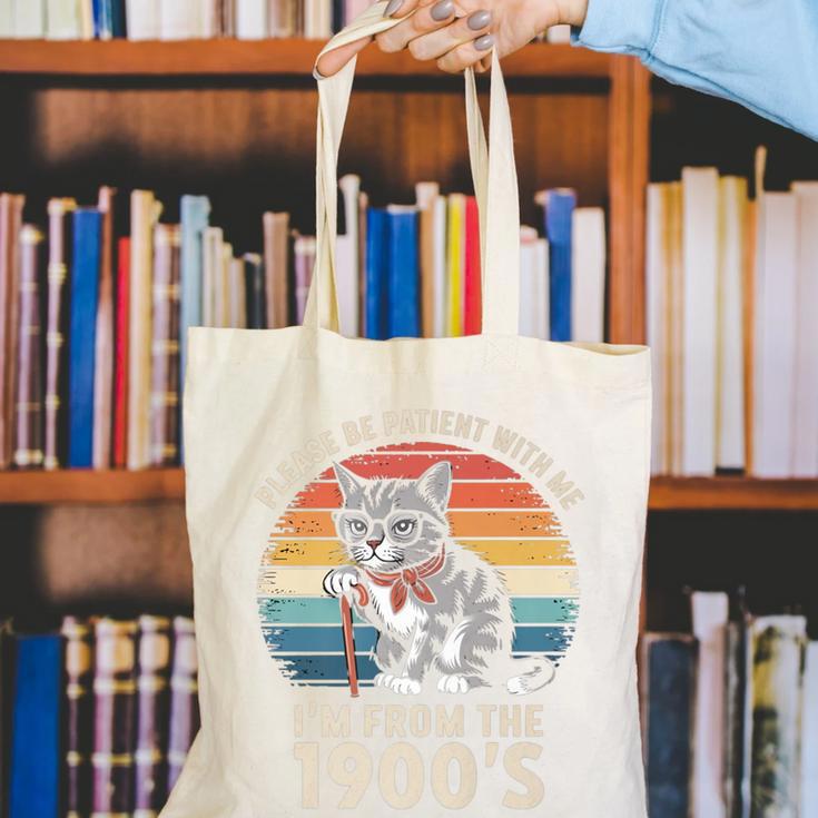 Please Be Patient With Me I'm From The 1900s Cat Premium Canvas Tote Bag Please Be Patient With Me I'm From The 1900s Cat Premium Canvas Tote Bag