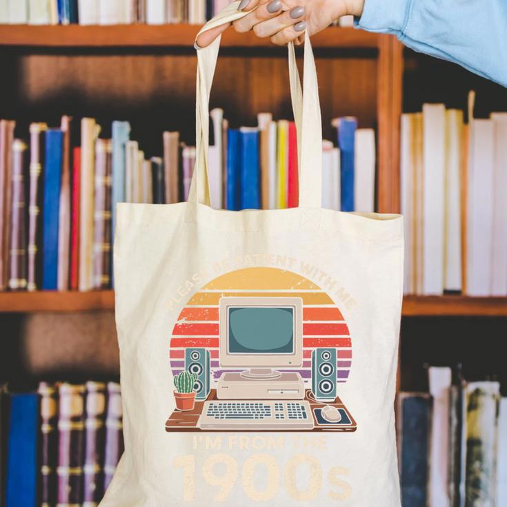 Please Be Patient I'm From The 1900s Retro Computer Geek PC Premium Canvas Tote Bag