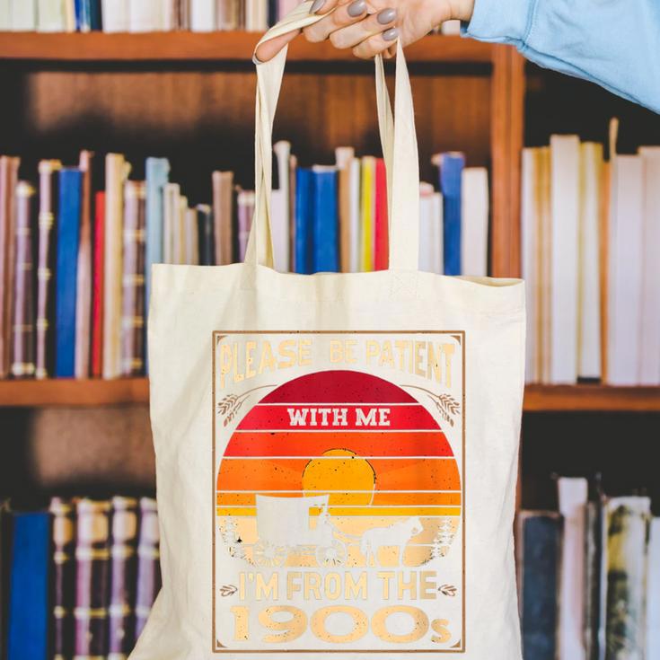 Please Be Patient I'm From The 1900s Sunset Vintage Wagon Canvas Tote Bag Please Be Patient I'm From The 1900s Sunset Vintage Wagon Canvas Tote Bag