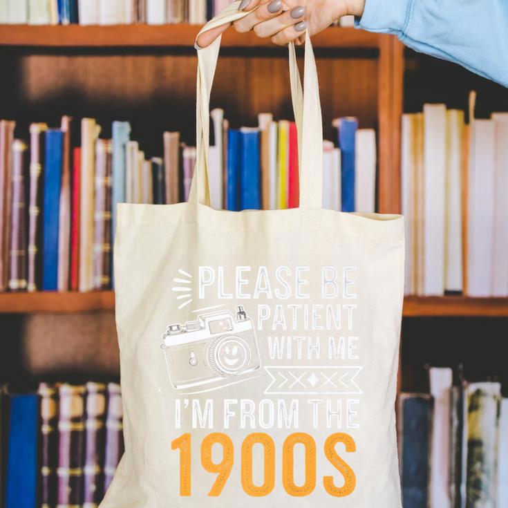 Please Be Patient With Me I'm From The 1900s Vintage Oldie Premium Canvas Tote Bag