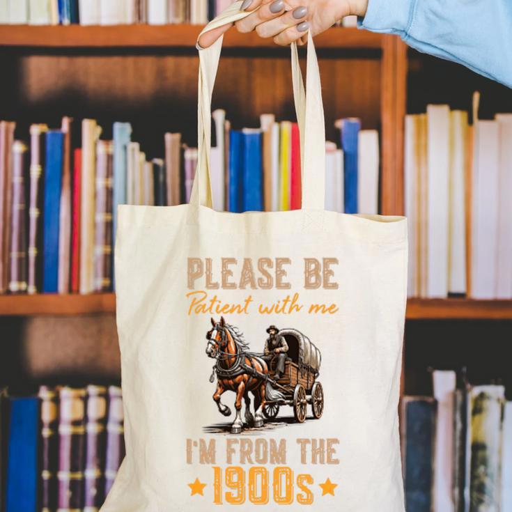 Please Be Patient With Mee I'm From The 1900s Minimalist Premium Canvas Tote Bag Please Be Patient With Mee I'm From The 1900s Minimalist Premium Canvas Tote Bag
