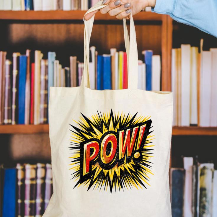 POW Comic Book Retro Artwork – Cartoon Collector Canvas Tote Bag