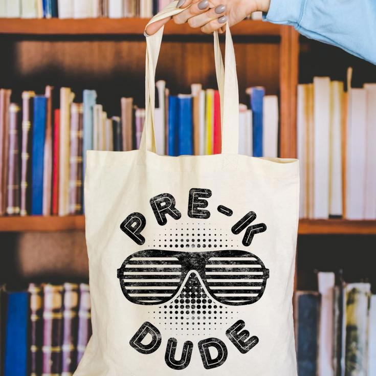 Pre-K Dude Shirt Boy Girl Graduation Back To School Canvas Tote Bag