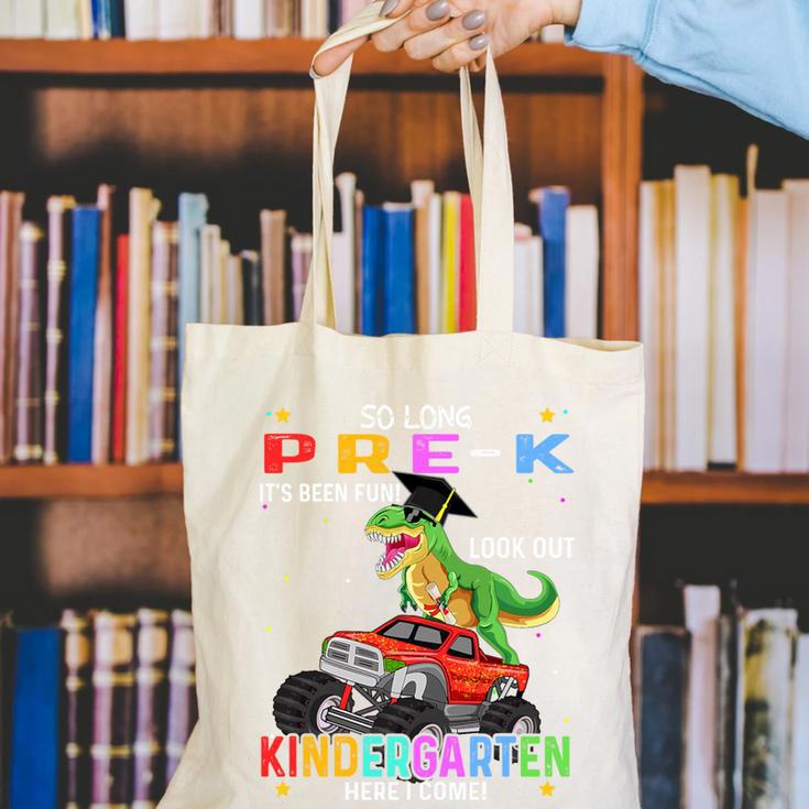 Pre k Graduation 2025 Pre-k Kindergarten Graduate Dinosaur Premium Tri-Blend Canvas Tote Bag