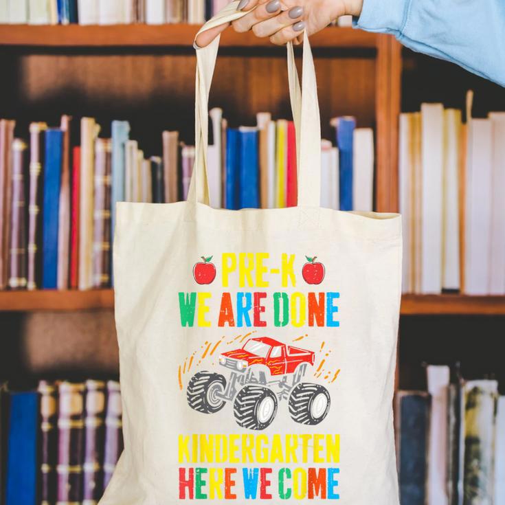 Pre-K Graduation Monster Truck Kindergarten Here We Come Canvas Tote Bag