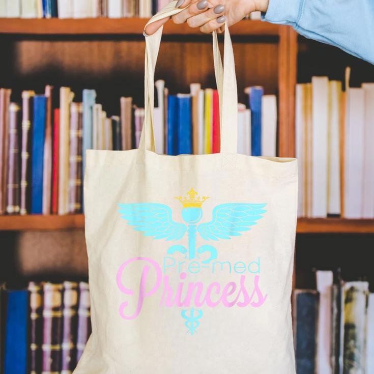 Pre-Med Women Pre Med Princess Graduation Canvas Tote Bag