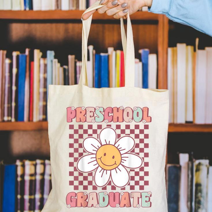 Preschool Graduation Graduate Cute Groovy Last Day Of Pre K Canvas Tote Bag