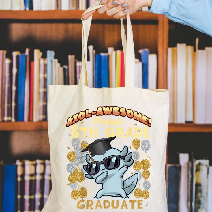Proud 8th Grade Graduate Axolotl Graduation Eighth Canvas Tote Bag