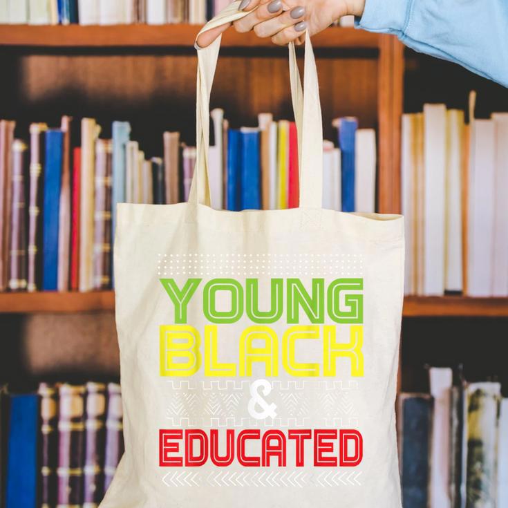 Proud African American Educated Graduation Canvas Tote Bag