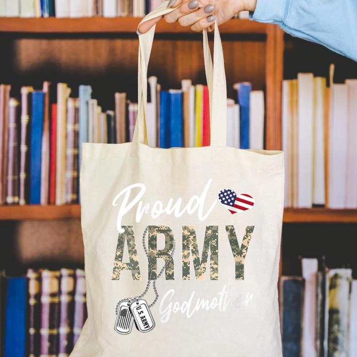 Proud Army Godmother Army Graduation Godmother US Army Canvas Tote Bag