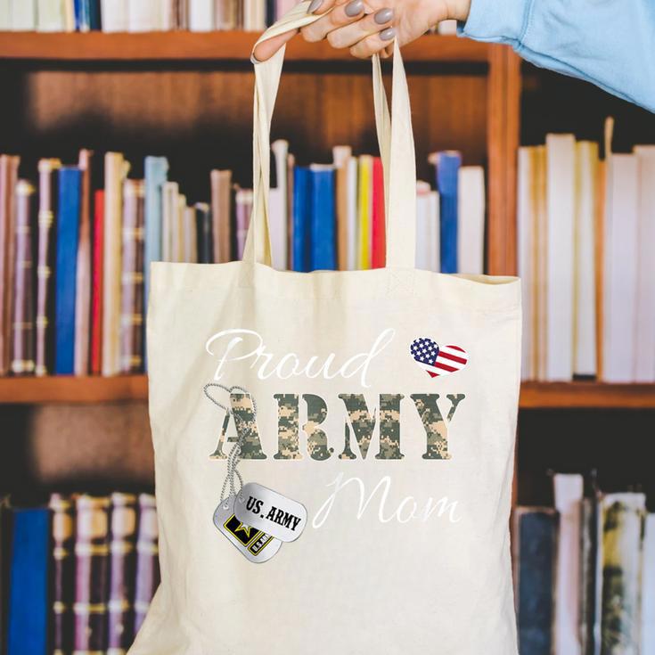 Proud Army Mom Army Graduation Military Mom T-Shirt Canvas Tote Bag