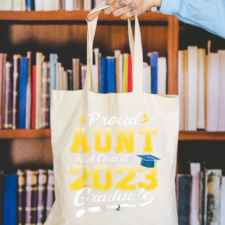 Proud Aunt Of a Class Of 2023 Graduate Senior Graduation Canvas Tote Bag