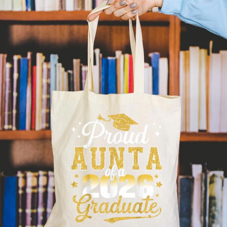 Proud Aunta Of a Class Of 2026 Graduate Senior Graduation Canvas Tote Bag