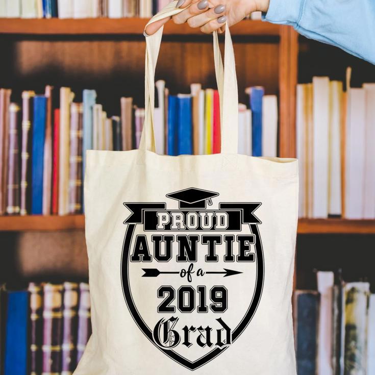 Proud Auntie Of a 2019 Grade Aunt Graduation Canvas Tote Bag