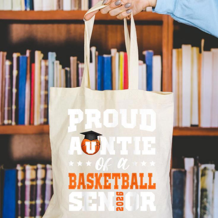 Proud Auntie Of a Basketball Senior 2026 Graduation Gifts Canvas Tote Bag