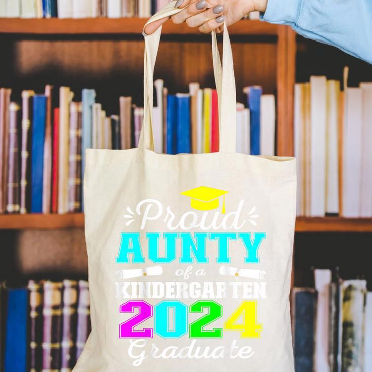 Proud Aunty Of Kindergarten Graduate 2024 Graduation Aunty Canvas Tote Bag