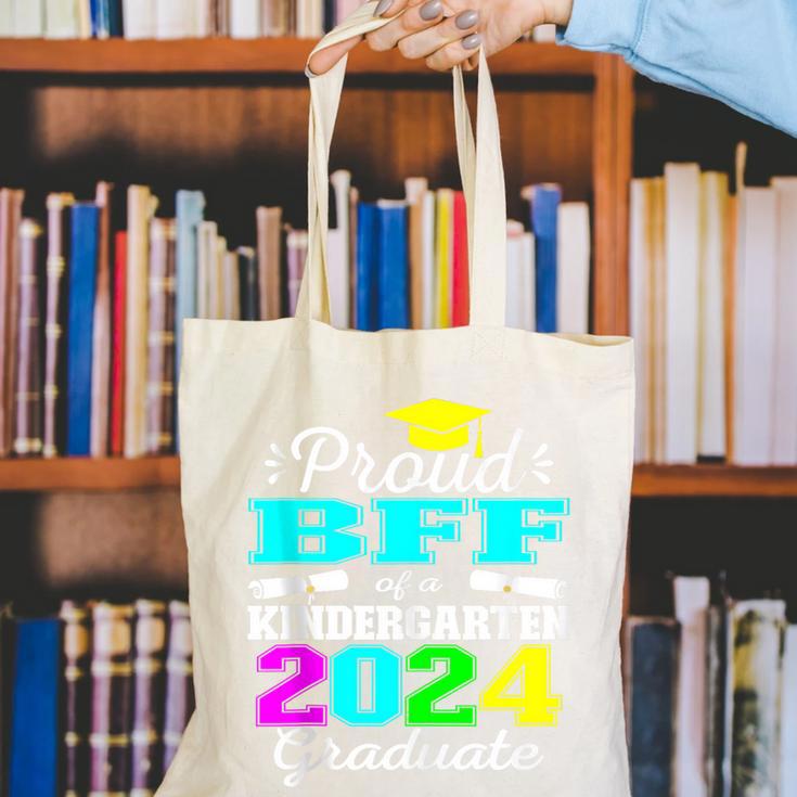 Proud Bff Of Kindergarten Graduate 2024 Graduation Bff Canvas Tote Bag