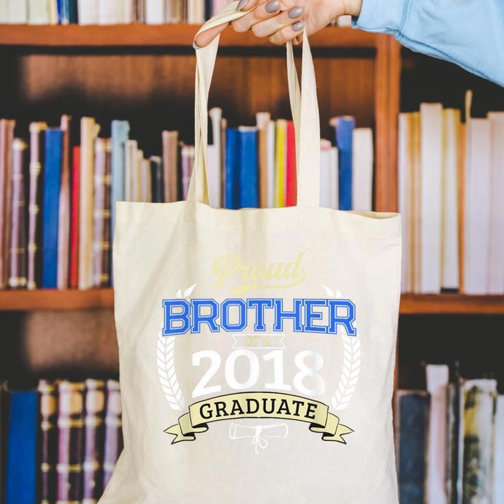 Proud Brother Of 2018 Graduate Shirt Graduation Grad Canvas Tote Bag