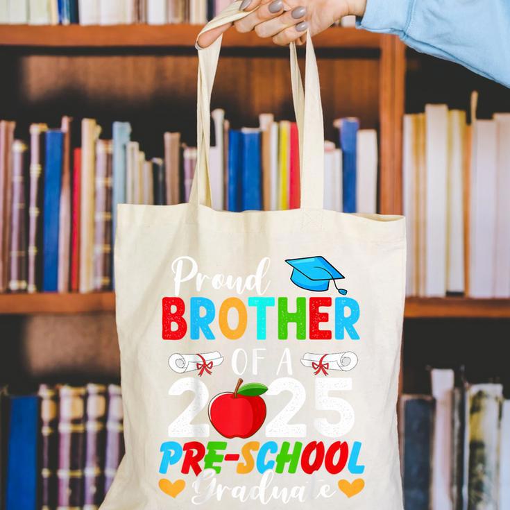 Proud Brother Of a 2025 Preschool Graduate Graduation Canvas Tote Bag