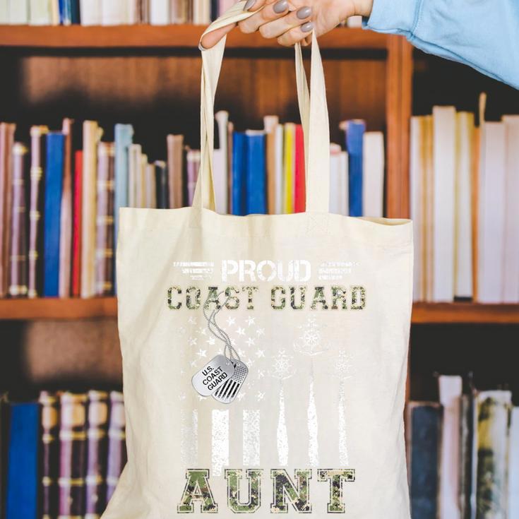 Proud Coast Guard Aunt US Coast Guard Graduation Aunt Canvas Tote Bag