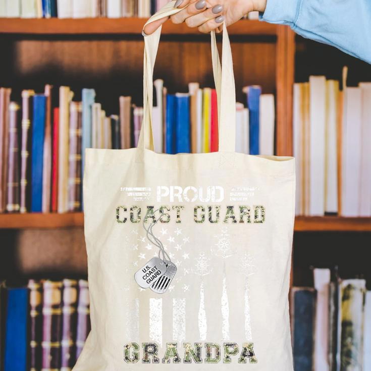 Proud Coast Guard Grandpa US Coast Guard Graduation Grandpa Canvas Tote Bag