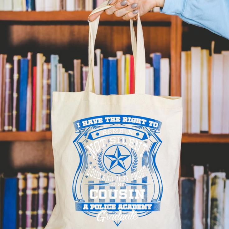 Proud Of Cousin Police Academy Graduation Shirt Canvas Tote Bag