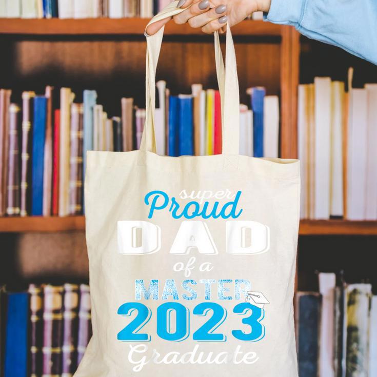 Proud Dad Of 2023 Class Master Graduate Family Graduation Canvas Tote Bag