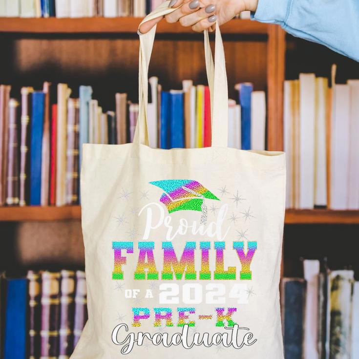 Proud Family Of PreK School Graduate 2024 Graduation Family Premium Canvas Tote Bag