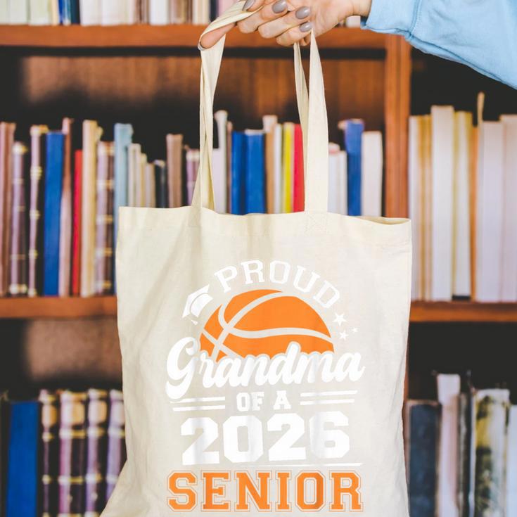 Proud Grandma Of A 2026 Senior Basketball Graduation Canvas Tote Bag