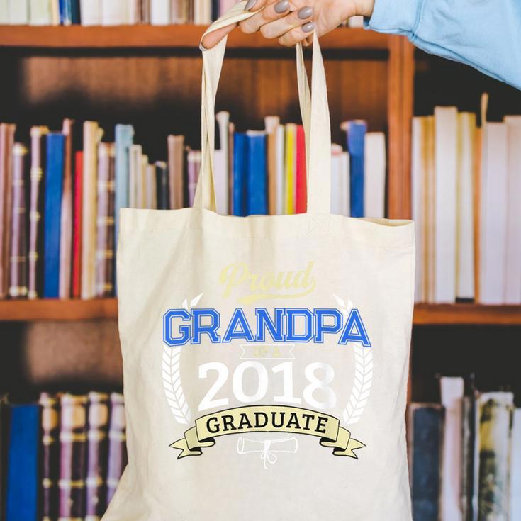 Proud Grandpa Of 2018 Senior Shirt Graduation Grad Canvas Tote Bag