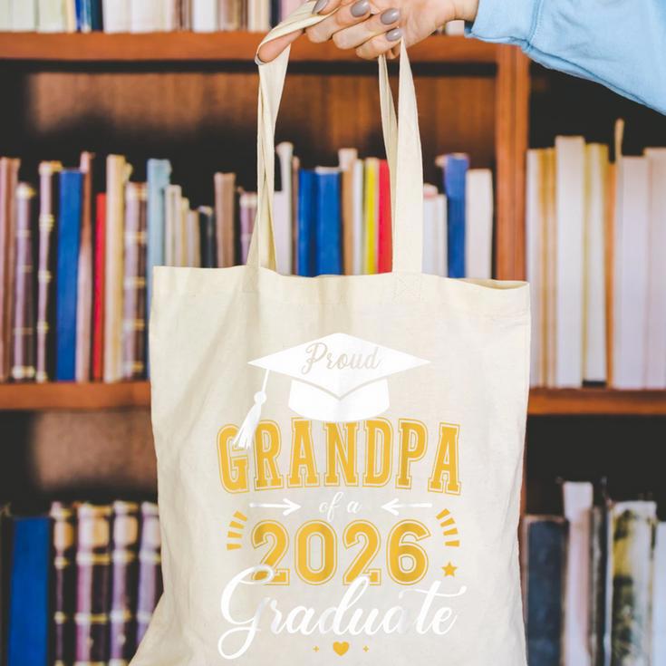 Proud Grandpa Of a Class Of 2026 Graduate For Graduation Canvas Tote Bag