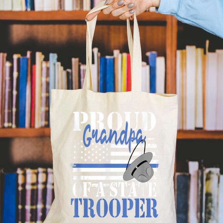 Proud Grandpa Of a State Trooper Police Officer Graduation Canvas Tote Bag