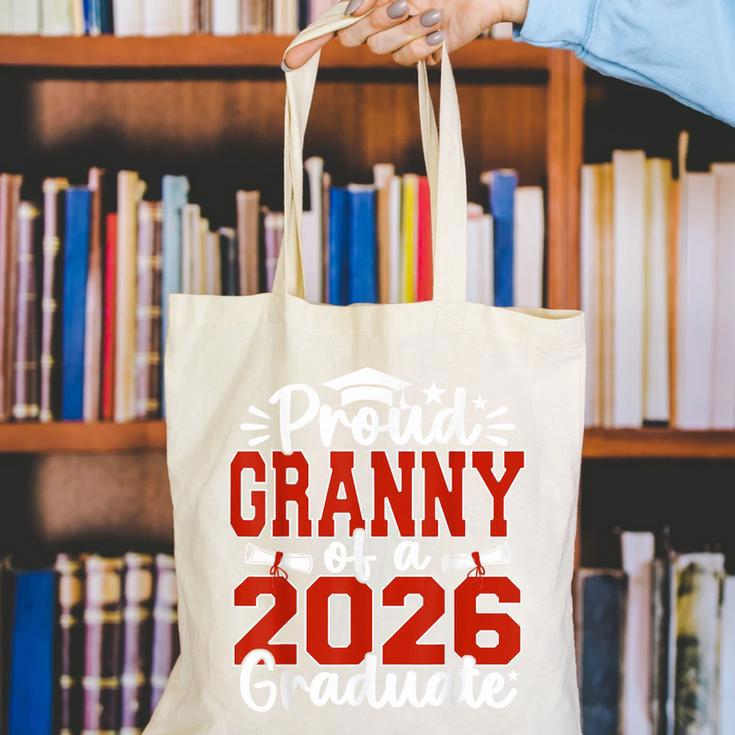 Proud Granny Of A Class Of 2026 Graduate Senior Graduation Canvas Tote Bag