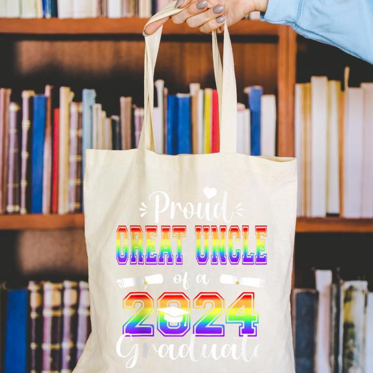 Proud Great Uncle Of 2024 Graduate Class 2024 Graduation Canvas Tote Bag