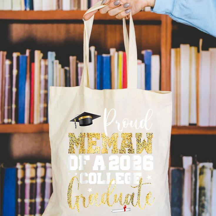 Proud Memaw Of 2026 Graduate College Graduation Canvas Tote Bag