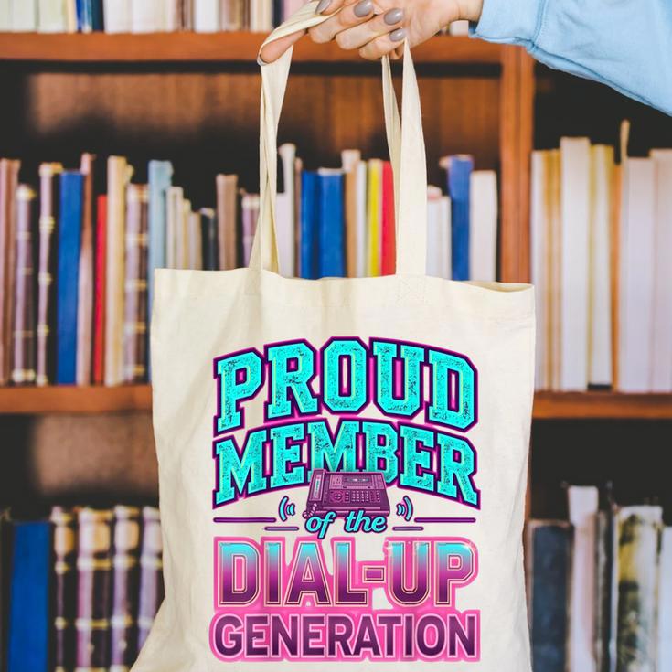 Proud Member Of The Dial Up Club Tech Nostalgia Top Canvas Tote Bag