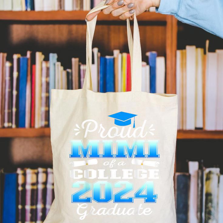 Proud Mimi Of 2024 College Graduate Family 24 Graduation Canvas Tote Bag