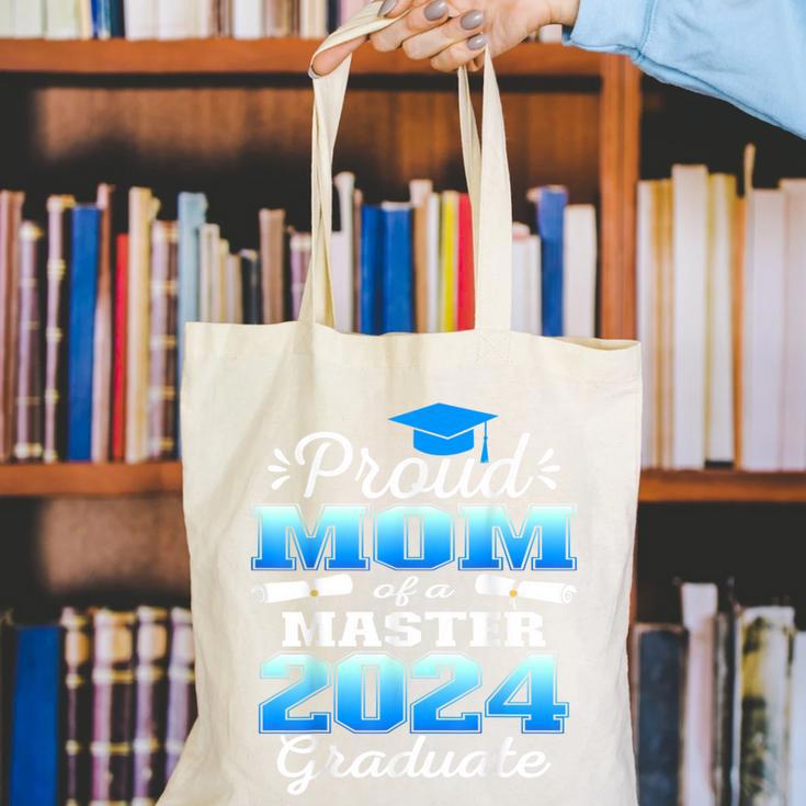 Proud Mom Of 2024 Class Master Graduate Family Graduation Canvas Tote Bag