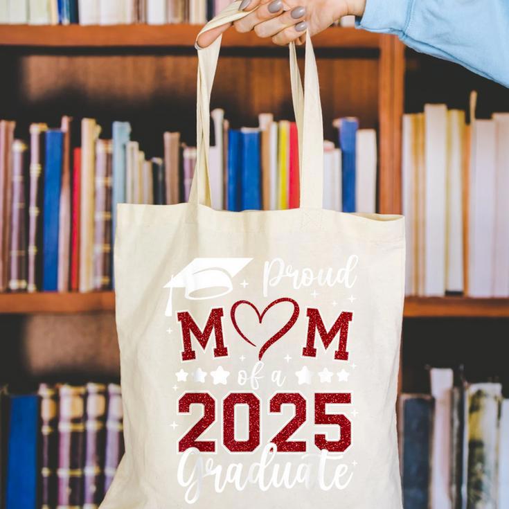 Proud Mom Of 2025 Senior Graduate Matching Family Graduation Canvas Tote Bag