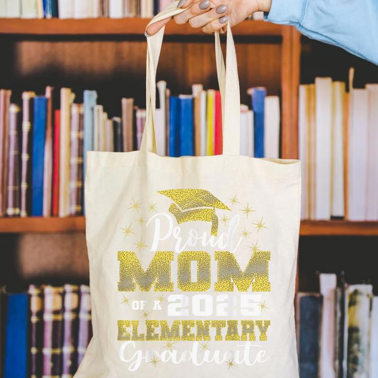 Proud Mom Of 5th Grade Graduate 2025 Elementary Graduation Canvas Tote Bag