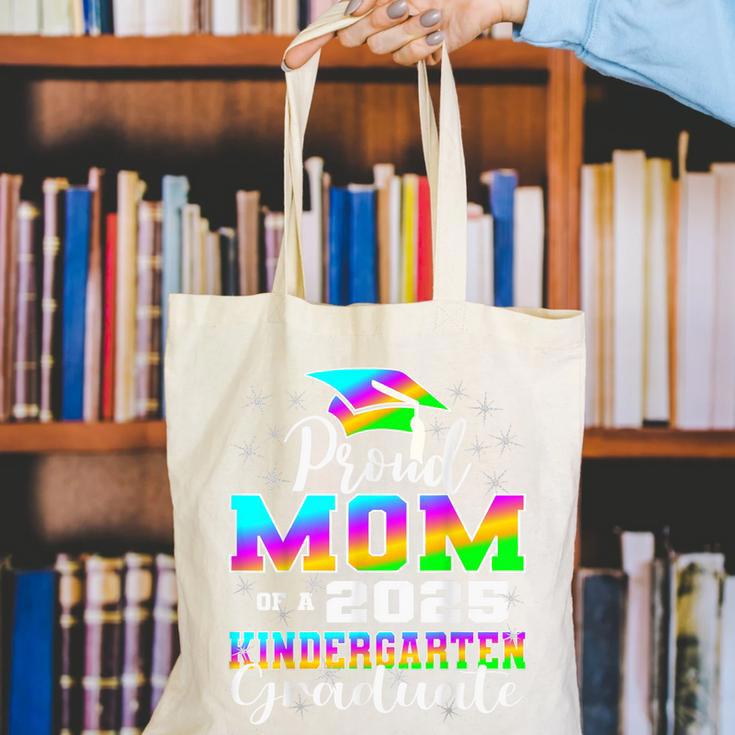 Proud Mom Of Kindergarten Graduate 2025 Graduation Mom Canvas Tote Bag