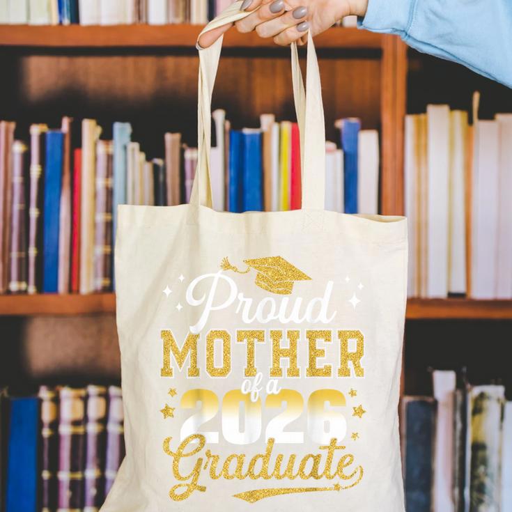 Proud Mother Of a Class Of 2026 Graduate Senior Graduation Canvas Tote Bag