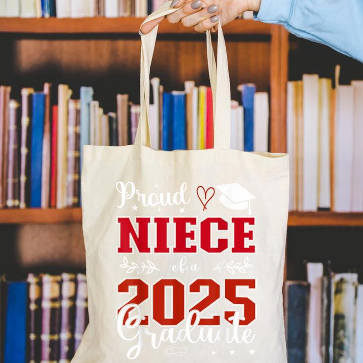 Proud Niece Of a Class Of 2025 Graduate For Graduation Canvas Tote Bag